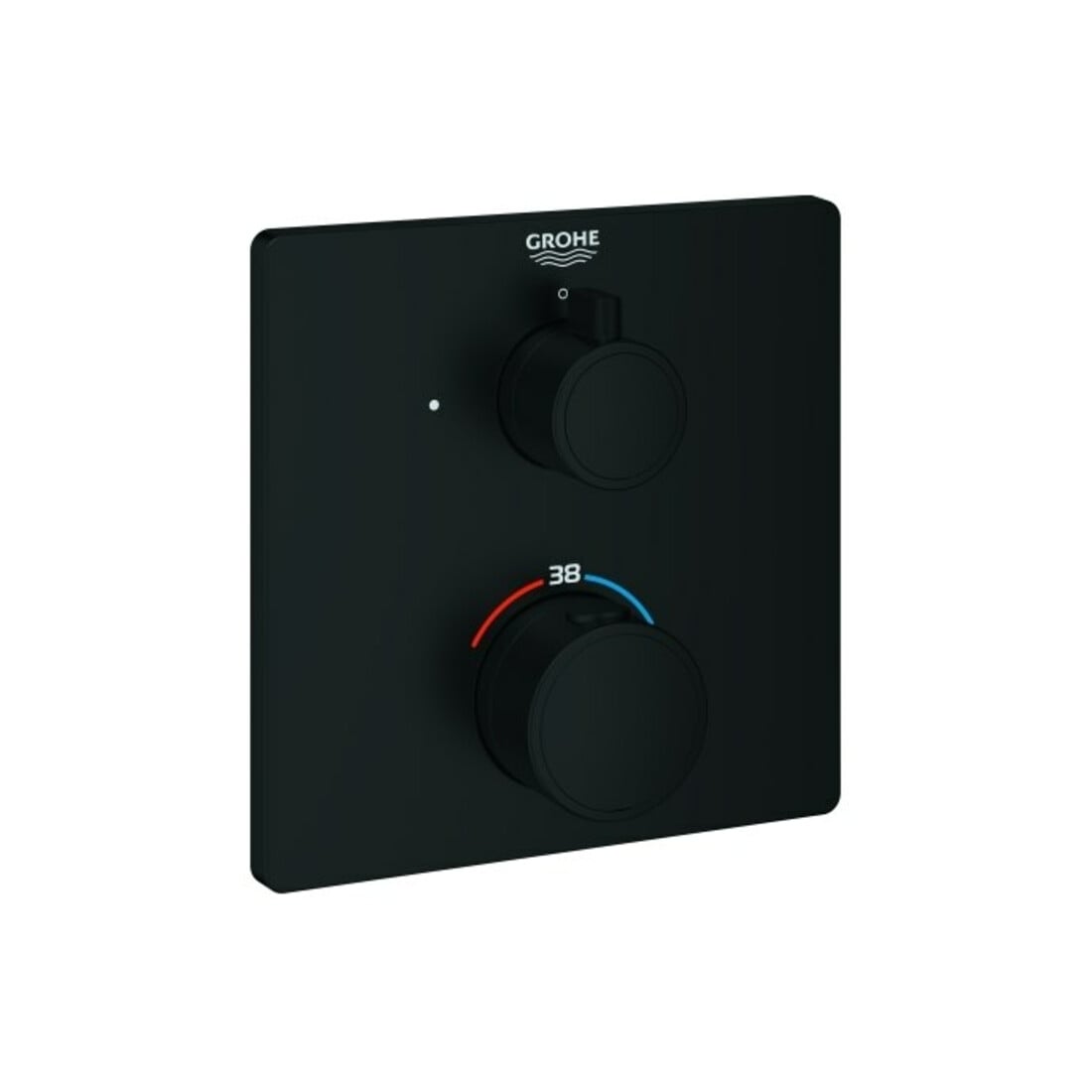 Grohe Fertigmontageset Grohtherm UP-Brause-Thermostat, eckig, matt black
