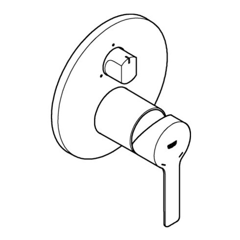 Grohe Fertigmontageset Lineare UP-EHM, m 3-Wege-Umstellung, supersteel