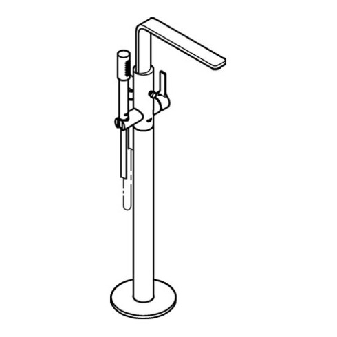 Grohe Fertigmontageset Lineare UP-Wannen-Einhebelmischer 1/2", Bodenmont., superst.