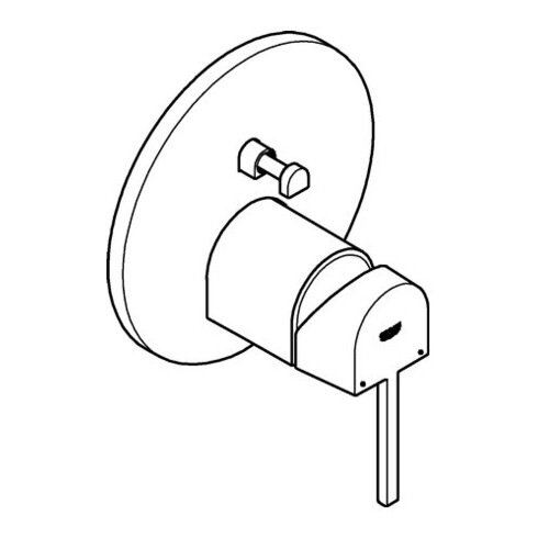 Grohe Fertigmontageset PLUS UP-Wannen-Einhebelmischer, autom. Umstellung, chrom