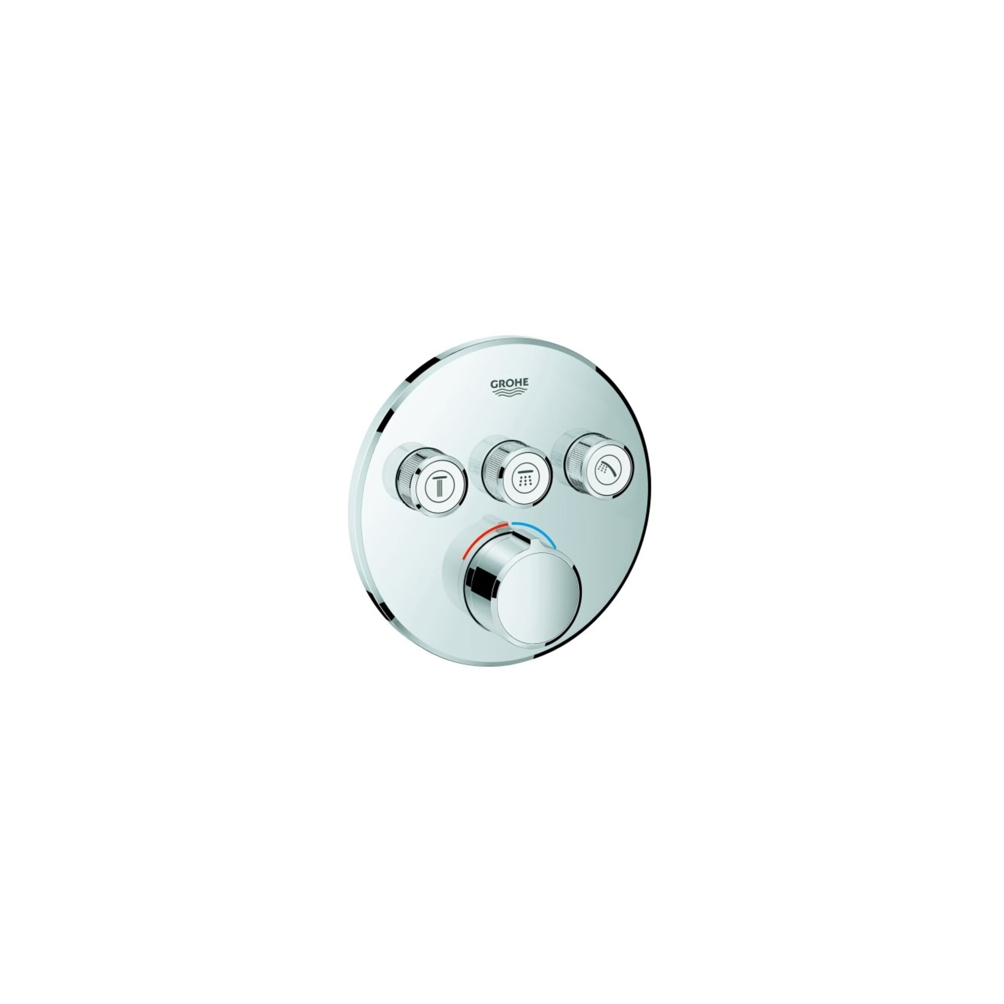 Grohe Fertigmontageset SmartControl UP-EHM, m 3 Absperrventilen, rund, chrom