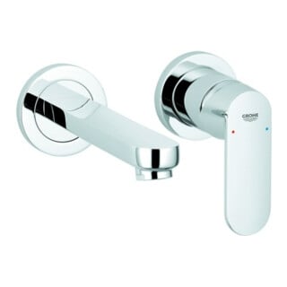 Grohe Fertigset Eurosmart Cosmopolitan UP-2-Loch-Waschtischarmatur, Ausl. 17cm, chrom