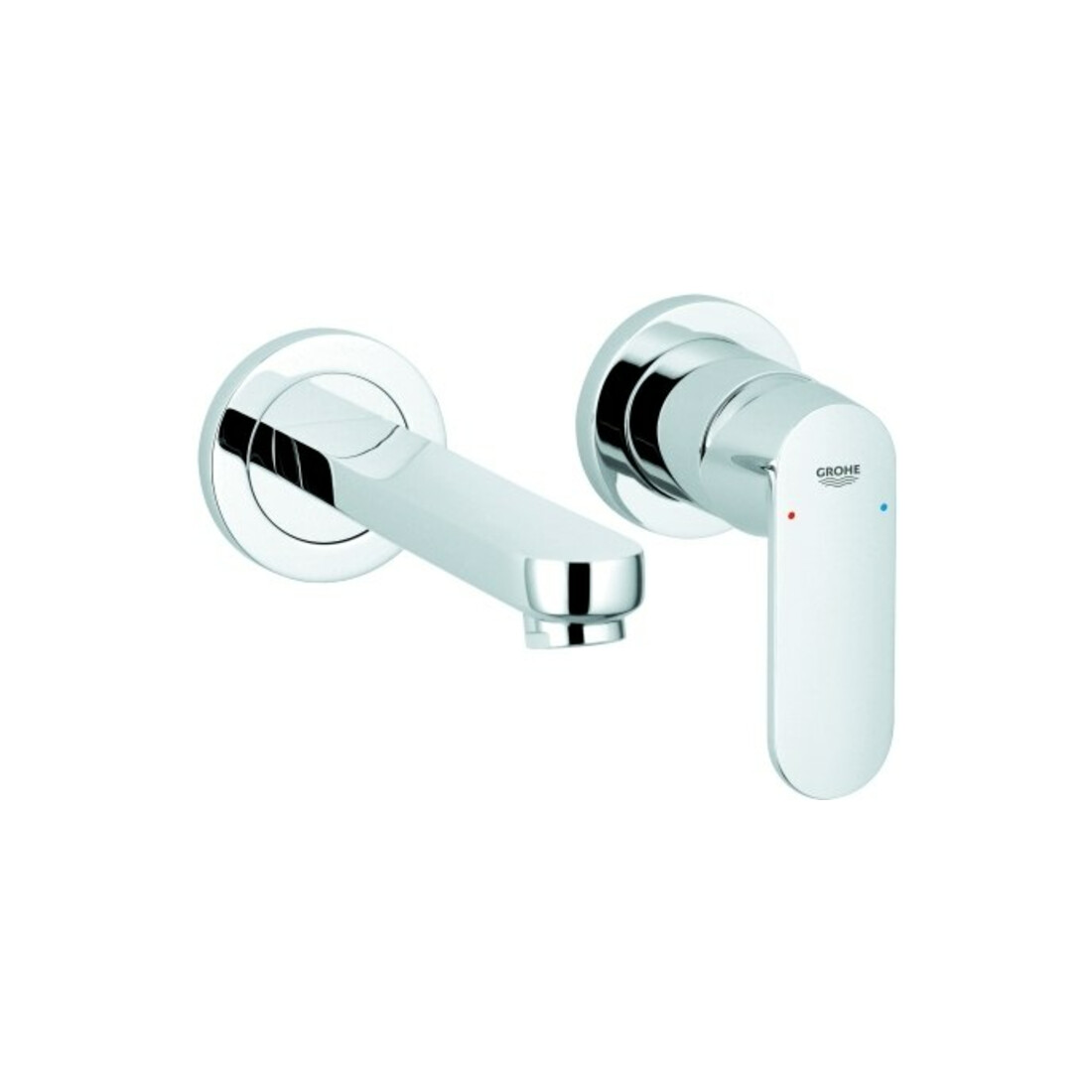 Grohe Fertigset Eurosmart Cosmopolitan UP-2-Loch-Waschtischarmatur, Ausl. 17cm, chrom
