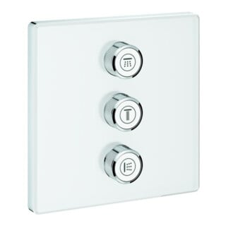 Grohe Fertigset Grohtherm Smartcontrol blanc lune, carré, valve encastrée 3 voies
