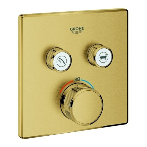 Grohe Fertigset Grohtherm Smartcontrol C sunr geb., eck, UP-THM, 2 Absperrventil