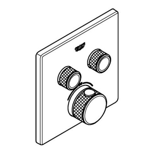 Grohe Fertigset Grohtherm Smartcontrol C sunr geb., eck, UP-THM, 2 Absperrventil