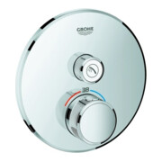 Grohe Fertigset Grohtherm Smartcontrol chr, rd, UP-Thermostat, 1 Absperrventil