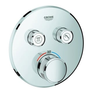 Grohe Fertigset Grohtherm Smartcontrol chr, rd, UP-Thermostat, 2 Absperrventile