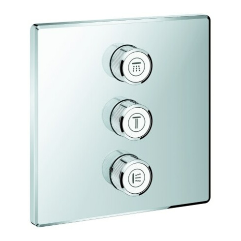 Grohe Fertigset Grohtherm Smartcontrol chrom, eckig, 3-fach Unterputzventil