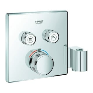 Grohe Fertigset Grohtherm Smartcontrol cr, eck, UP-THM, 2 Absperrv., Hlt int.
