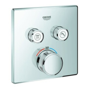 Grohe Fertigset Grohtherm Smartcontrol encastré, 2 vannes d'arrêt, carré, chrome