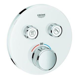Grohe Fertigset Grohtherm Smartcontrol encastré, 2 vannes d'arrêt, rond, blanc lune
