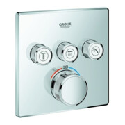 Grohe Fertigset Grohtherm Smartcontrol encastré, 3 vannes d'arrêt, carré, chrome
