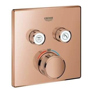 Grohe Fertigset Grohtherm Smartcontrol encastré UP-THM, 2 vannes d'arrêt, angle, warm sunset