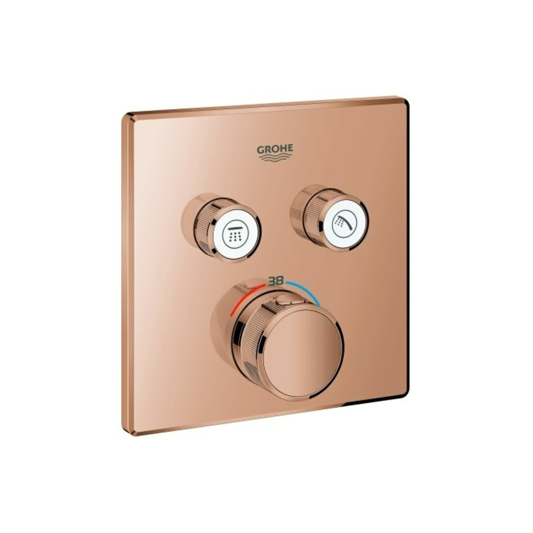 Grohe Fertigset Grohtherm Smartcontrol encastré UP-THM, 2 vannes d'arrêt, angle, warm sunset