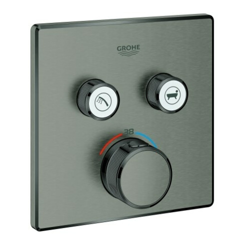 Grohe Fertigset Grohtherm Smartcontrol h grap geb., eck, UP-THM, 2 Absperrventil