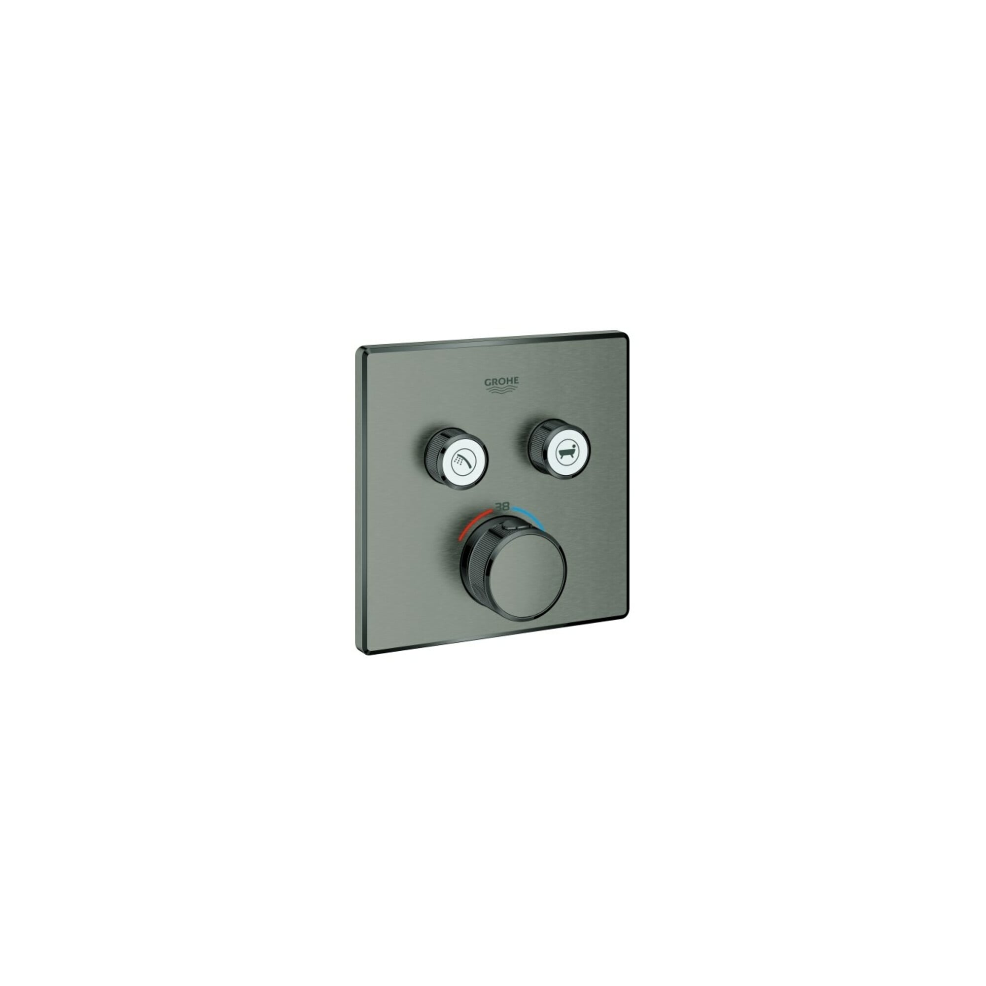Grohe Fertigset Grohtherm Smartcontrol h grap geb., eck, UP-THM, 2 Absperrventil