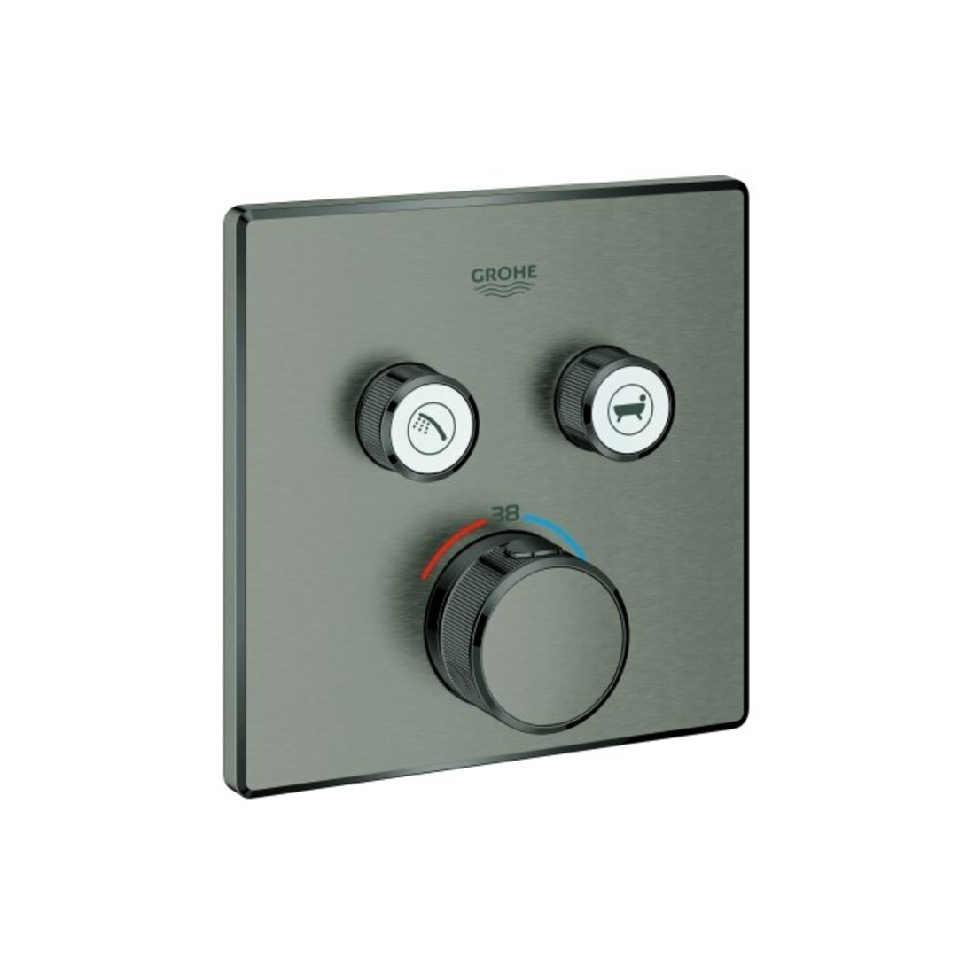 Grohe Fertigset Grohtherm Smartcontrol h grap geb., eck, UP-THM, 2 Absperrventil