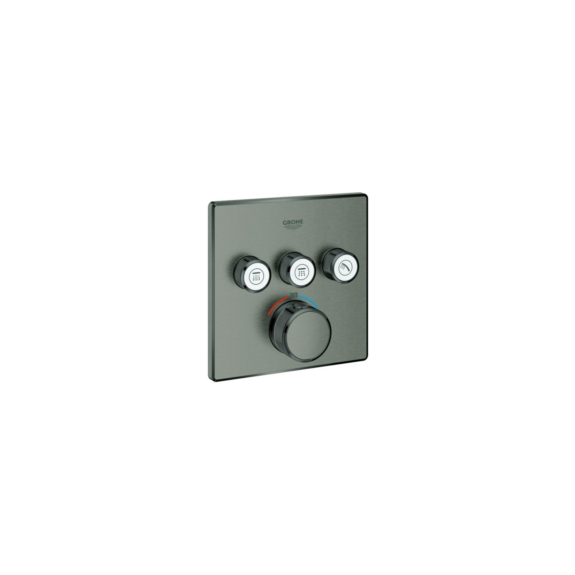 Grohe Fertigset Grohtherm Smartcontrol h grap geb., eck, UP-THM, 3 Absperrventil