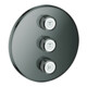 Grohe Fertigset Grohtherm Smartcontrol hard graphite, rund, UP-Ventil 3-fach-1