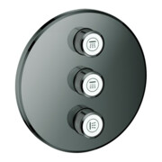 Grohe Fertigset Grohtherm Smartcontrol hard graphite, rund, UP-Ventil 3-fach