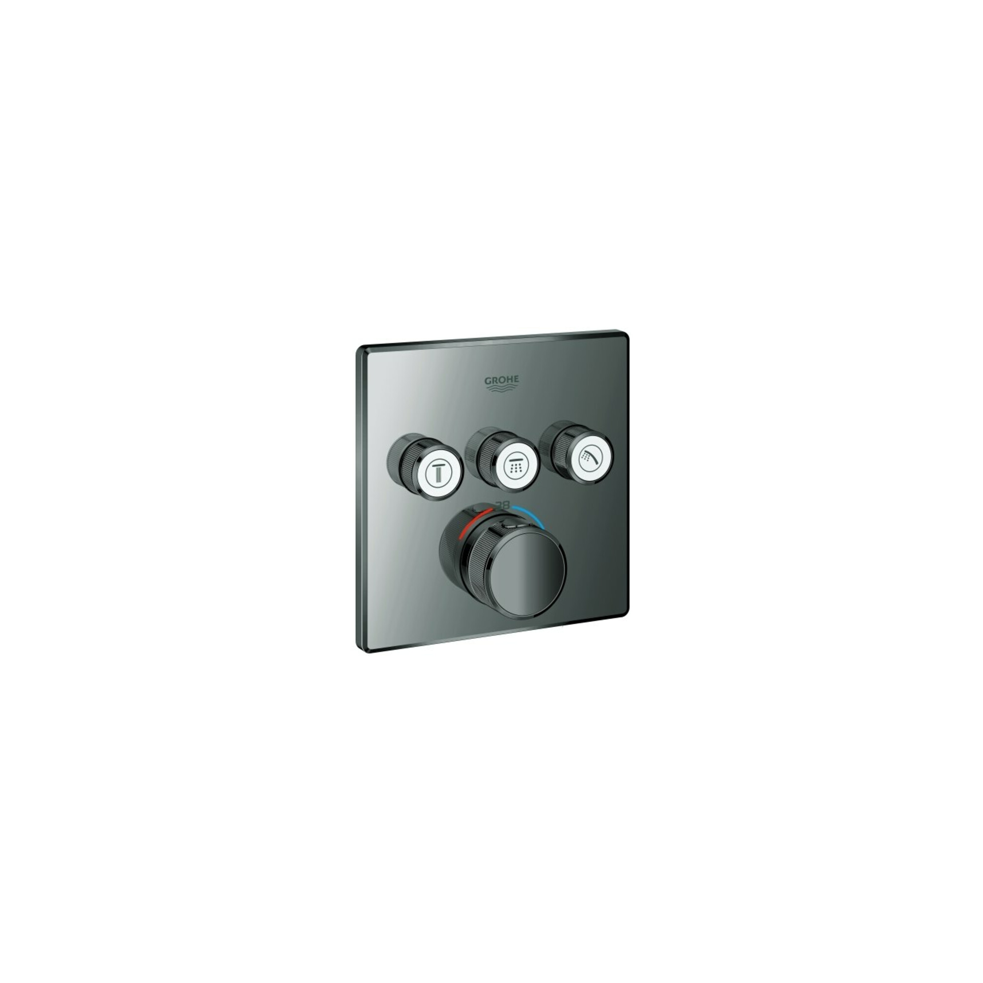 Grohe Fertigset Grohtherm Smartcontrol hd graph., eck, UP-THM, 3 Absperrventile