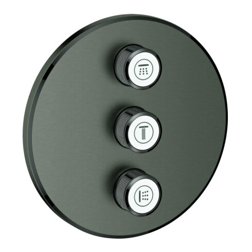 Grohe Fertigset Grohtherm Smartcontrol hd graph. geb., rund, UP-Ventil 3-fach