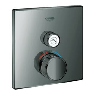 Grohe Fertigset Grohtherm Smartcontrol hd graphite, angle, encastré, 1 vanne d'arrêt