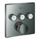 Grohe Fertigset Grohtherm Smartcontrol hd graphite, angle, encastré, 3 vannes d'arrêt-1