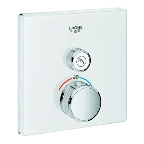 Grohe Fertigset Grohtherm Smartcontrol moon wh., eck, UP-THM, 1 Absperrventil