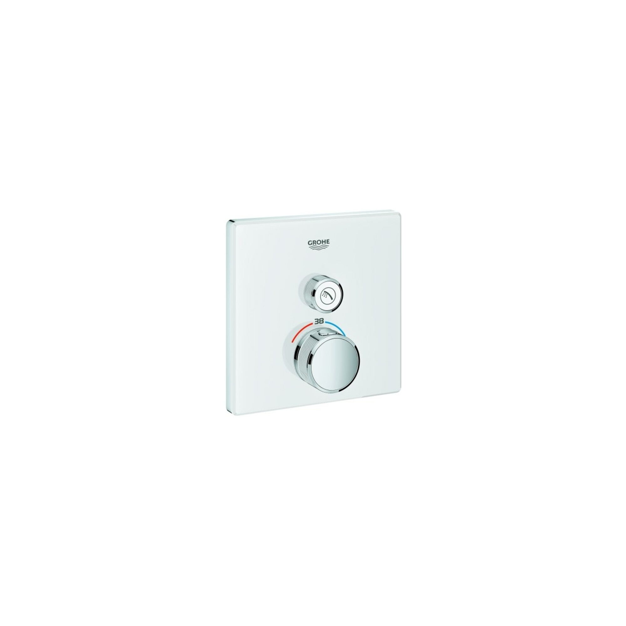 Grohe Fertigset Grohtherm Smartcontrol moon wh., eck, UP-THM, 1 Absperrventil