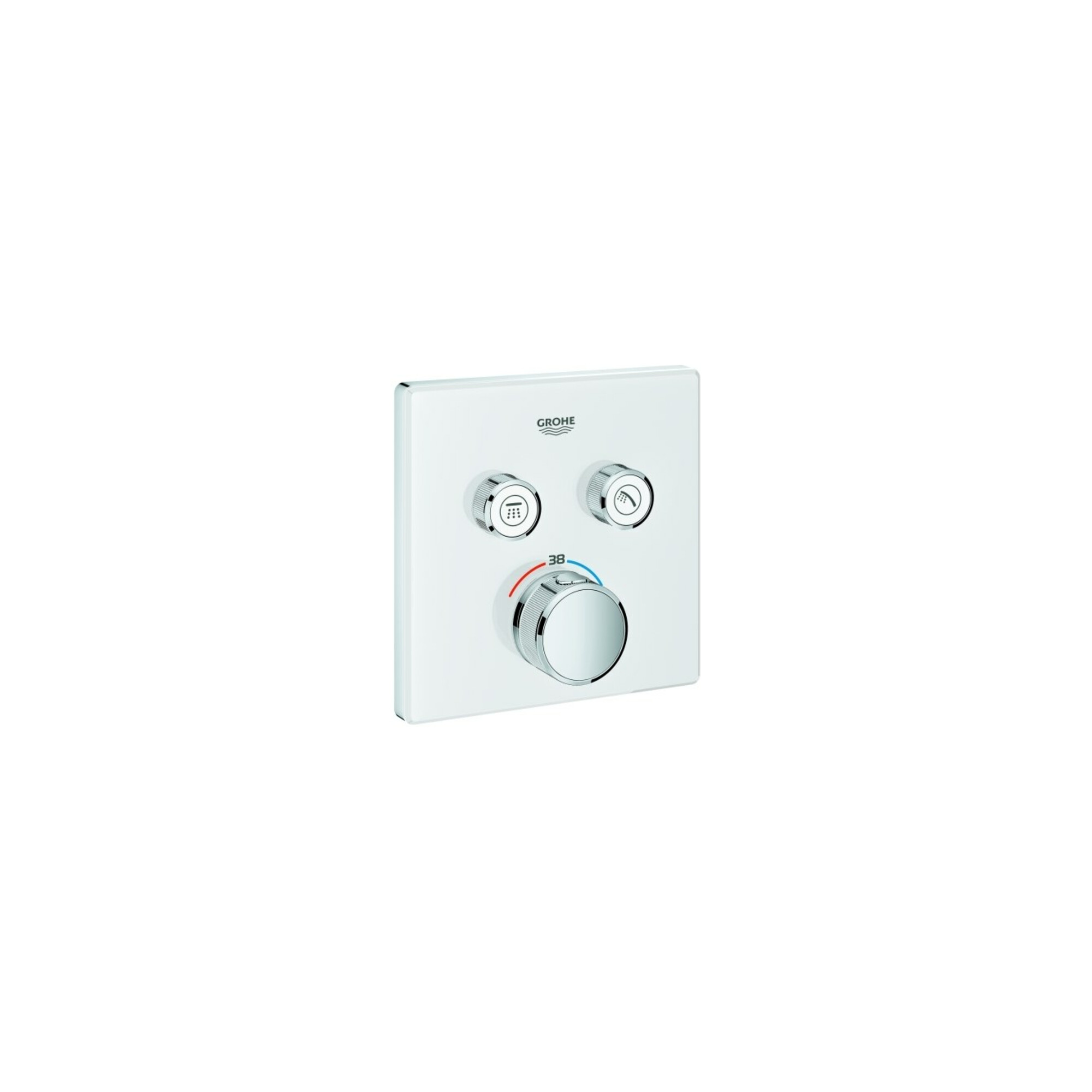 Grohe Fertigset Grohtherm Smartcontrol moon wh., eck, UP-THM, 2 Absperrventile