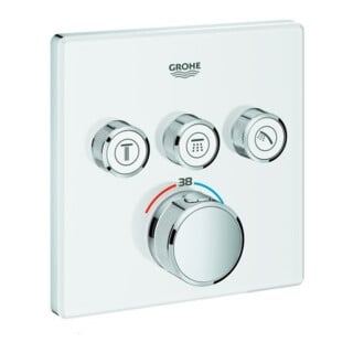 Grohe Fertigset Grohtherm Smartcontrol moon wh., eck, UP-THM, 3 Absperrventile