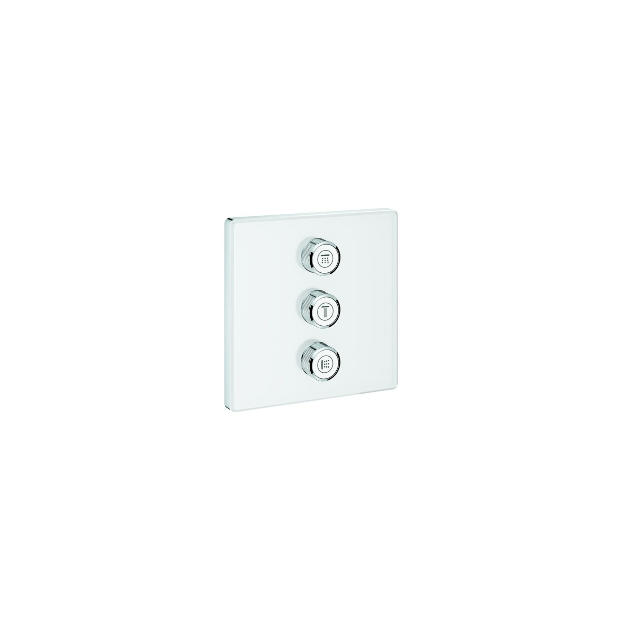 Grohe Fertigset Grohtherm Smartcontrol moon white, eckig, UP-Ventil 3-fach