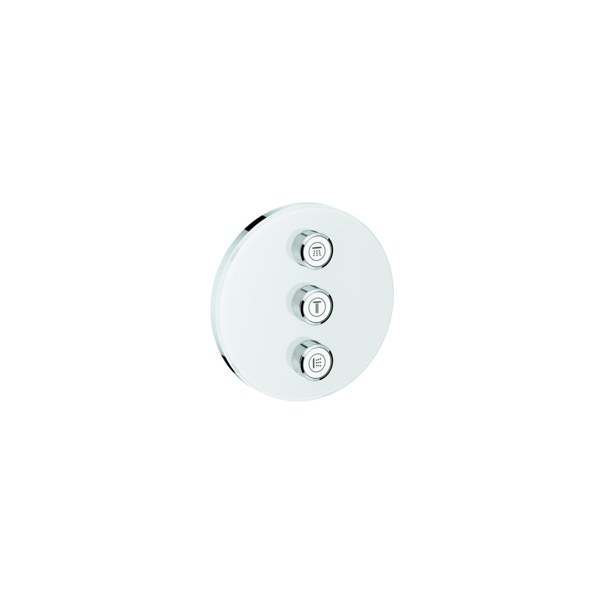 Grohe Fertigset Grohtherm Smartcontrol moon white, rund, UP-Ventil 3-fach
