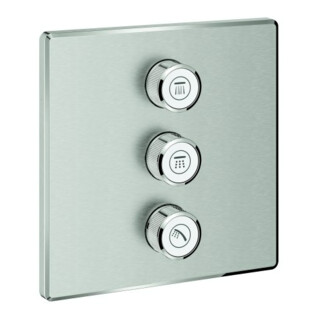 Grohe Fertigset Grohtherm Smartcontrol superplat, carré, valve encastrée triple