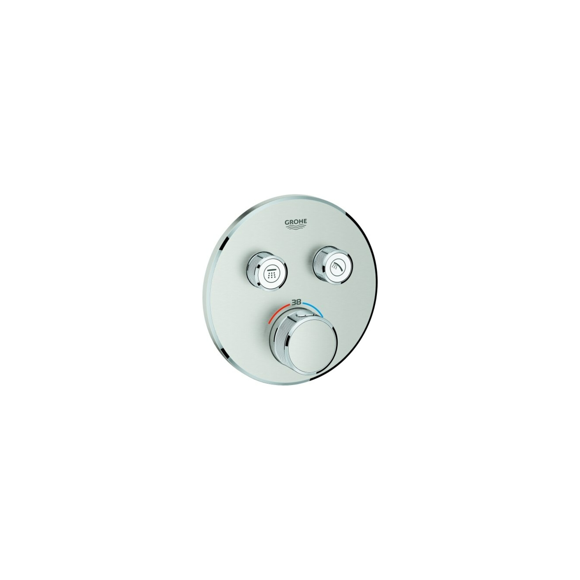 Grohe Fertigset Grohtherm Smartcontrol superst., rd, UP-THM, 2 Absperrventile