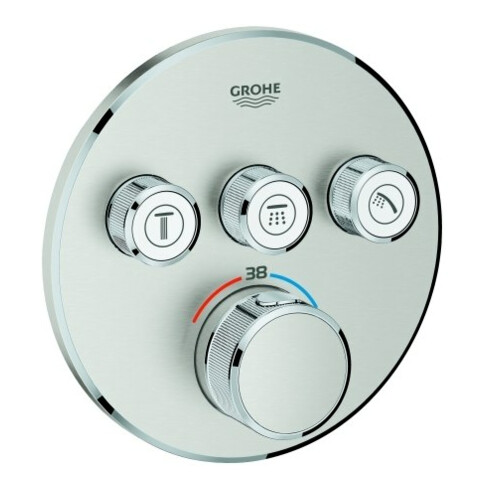 Grohe Fertigset Grohtherm Smartcontrol superst., rd, UP-THM, 3 Absperrventile
