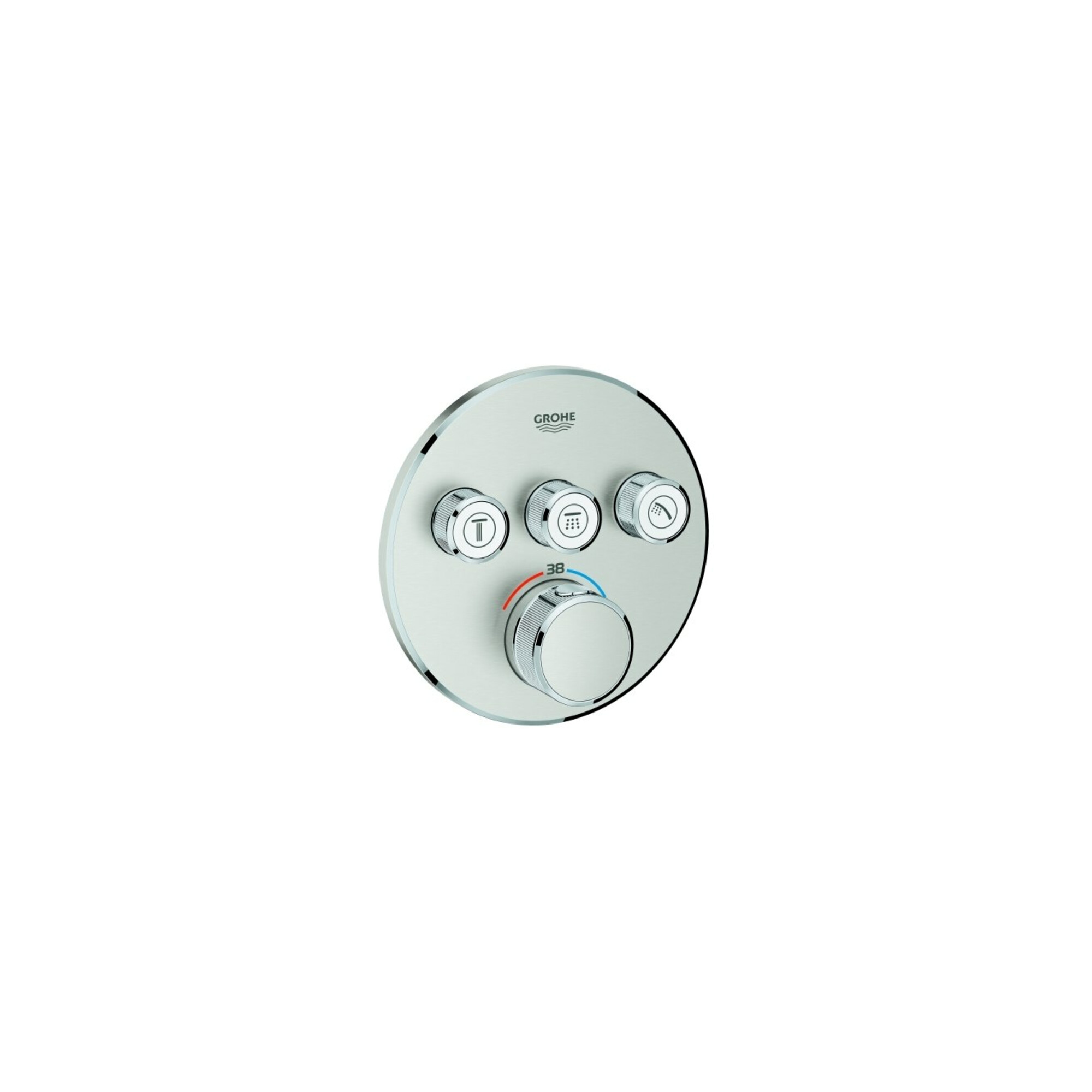 Grohe Fertigset Grohtherm Smartcontrol superst., rd, UP-THM, 3 Absperrventile