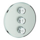 Grohe Fertigset Grohtherm Smartcontrol supersteel, rund, UP-Ventil 3-fach-1