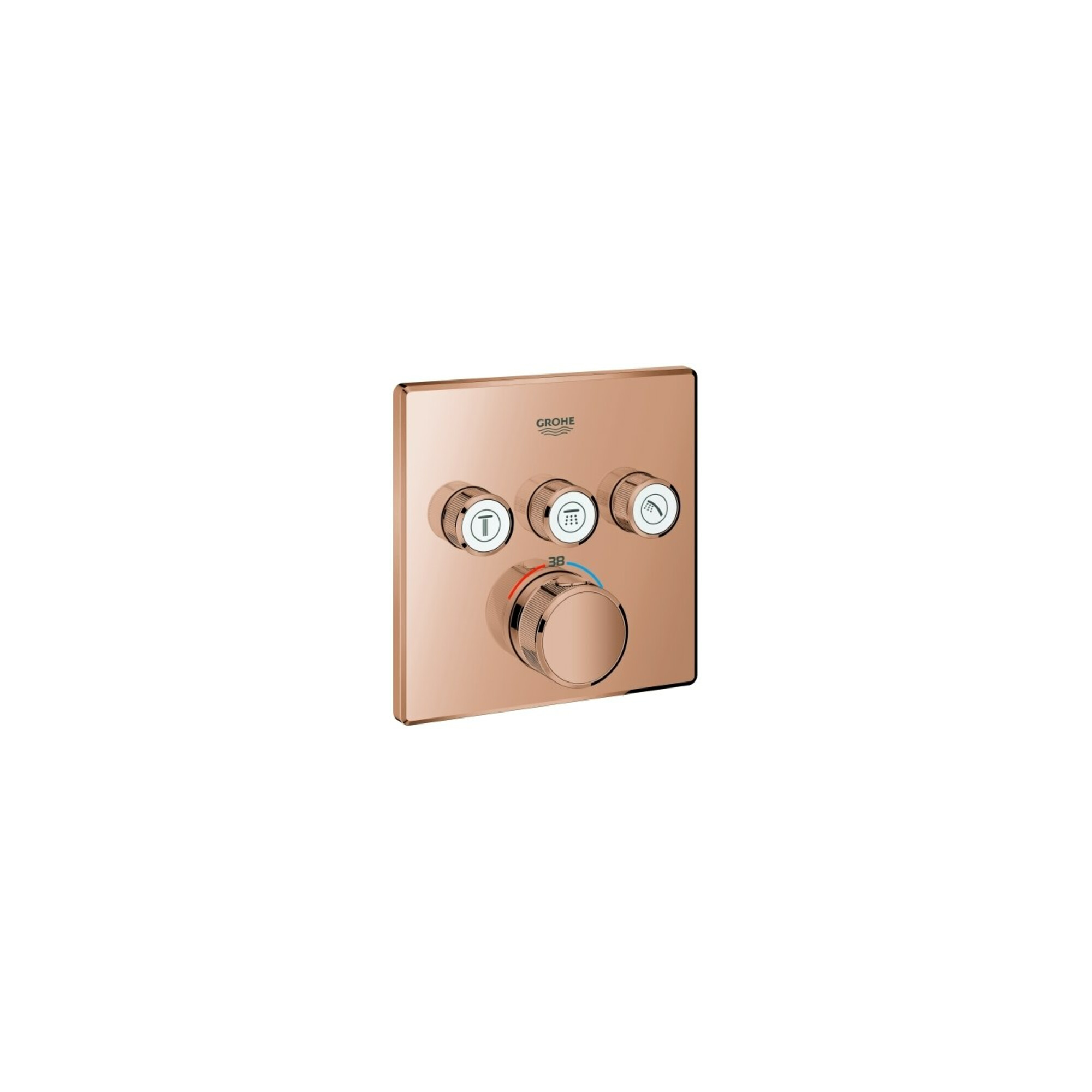 Grohe Fertigset Grohtherm Smartcontrol UP-THM, 3 Absperrventil, eck., warm sunset