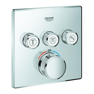 Grohe Fertigset Grohtherm Smartcontrol UP-THM, 3 Absperrventile, eckig, chrom