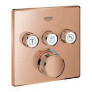 Grohe Fertigset Grohtherm Smartcontrol UP-THM, 3 vannes d'arrêt, angle, warm sunset