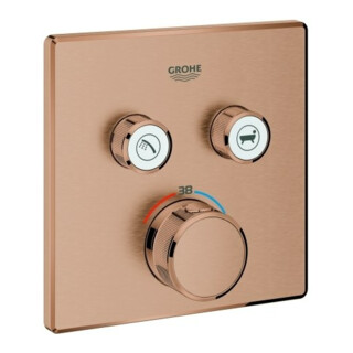 Grohe Fertigset Grohtherm Smartcontrol w suns geb., eck, UP-THM, 2 Absperrventil