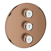Grohe Fertigset Grohtherm Smartcontrol w suns gebürstet, rund, UP-Ventil 3-fach