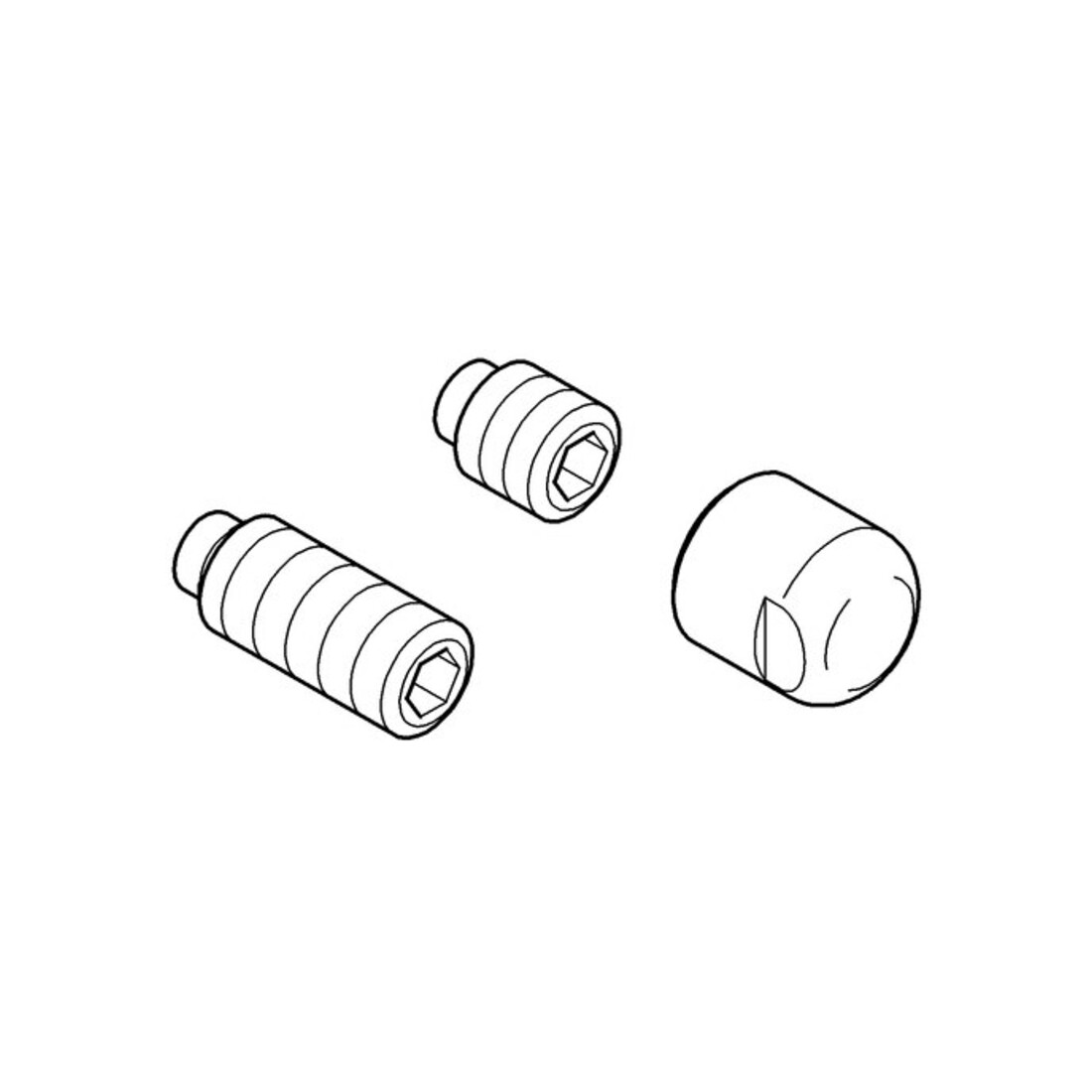 Grohe Fixation de bec 45682 pour combinaison de baignoire 3 trous Florida chrome