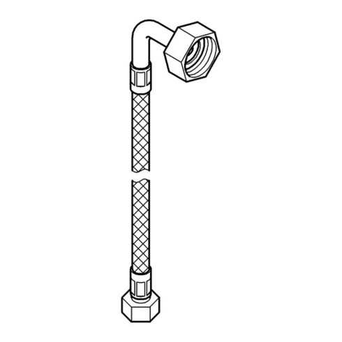 Grohe Flexible tuyau de pression M15x1 x 3/4" 500mm chrome 45417