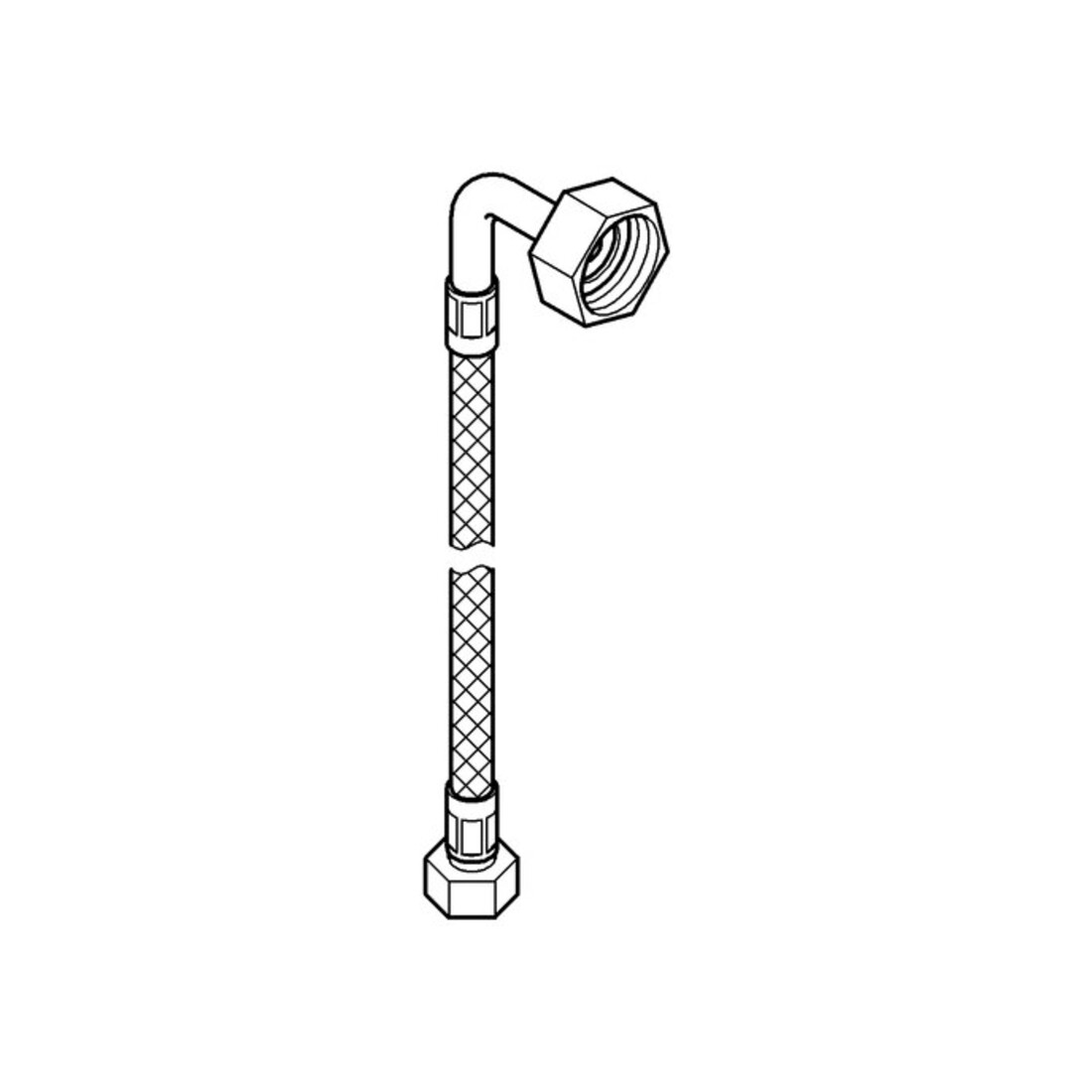 Grohe Flexible tuyau de pression M15x1 x 3/4" 500mm chrome 45417