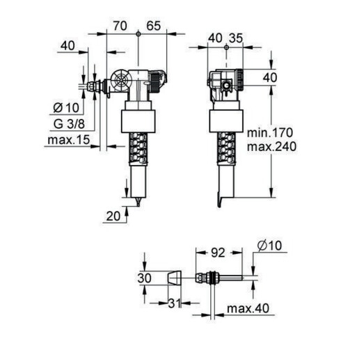 Grohe Füllventil 3/8"