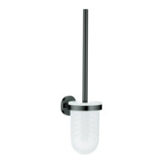 Grohe Garniture balayette WC Essentials hd graphite, modèle mural, fixation dissimulée